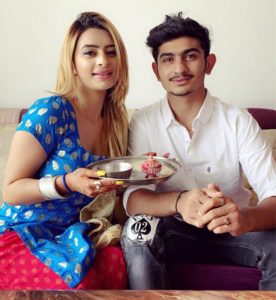 ankita dave with her brother