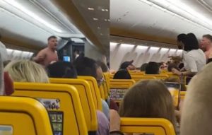 Topless Man On Ryanair Flight