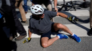 US President Joe Biden Falls Off Bike During Delaware