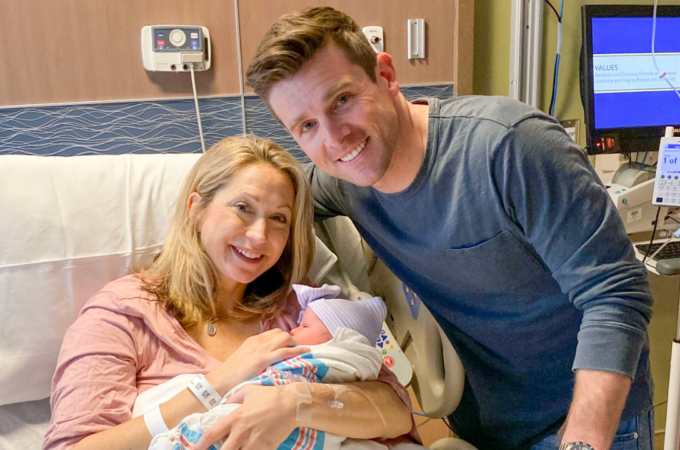 Phil and his wife with their newborn baby  Is CNN Anchor Phil Mattingly Related To Don Mattingly? All We Know About His Family Phil And His Wife With Their Newly Born Child 680x450