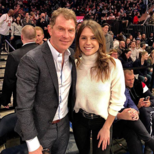 Sophie Fry and her father  What Is Sophie Flay Net Worth In 2022? Journalist Joins Dad Bobby Flay For A Brand New Food Network Show Sophie Flay along with her dad 300x300