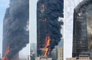 China skyscraper fire