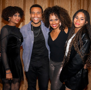 Comedian David A. Arnold with his family