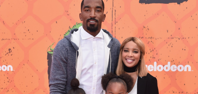 JR Smith with his two daughters Demi and Peyton Smith