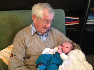 Jessica Fostekew's Son With His Grandfather