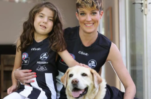 Jo Stanley with her daughter and dog