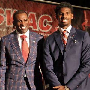 Shedeur Sanders With His Father