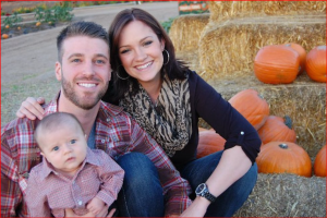 Jessica Smith with her husband and son.