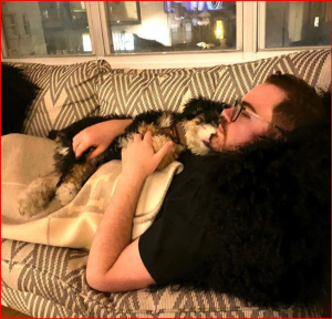 Robert shares his home with his pet dog Richard
