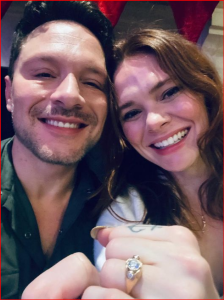 Suzanne shows her engagement rings to her fans along with her life partner and husband Nic Pizzolatto.