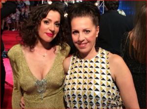 Tina Arena with her sister Nancy Arena at the 2014 Logie Awards.