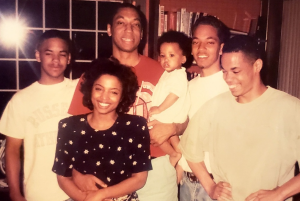 Lynn Toler and Eric Mumford with their other children before Xavier was born