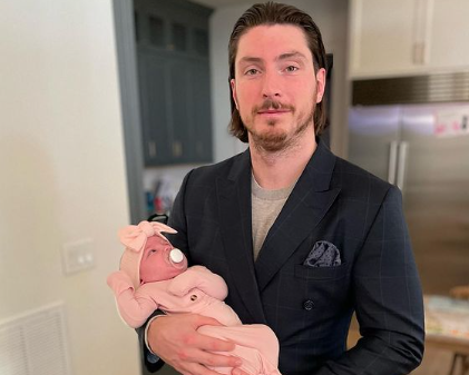Matt Duchene with his baby